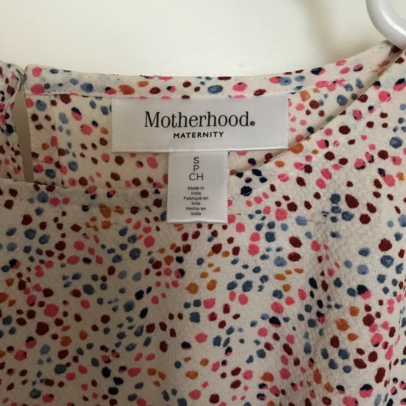 Motherhood Maternity Top Rainbow Dot - Picture 4 of 6